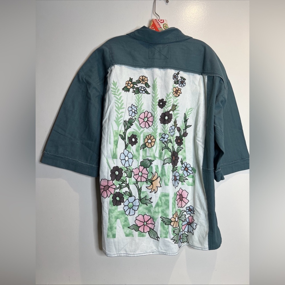 We The Free People Pressed In Flowers Whimsical Utility Kimono Jacket XL - Picture 10 of 11
